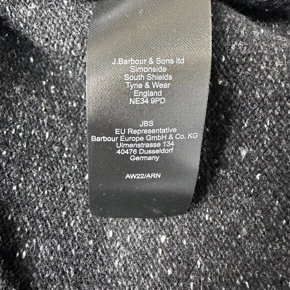 Barbour Men's Essential Tisbury Half Zip Lambswool Blend Sweater, Size Sm, Black - Picture 13 of 14